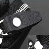 Car Key Fob Holder PU Leather Cover Pouch Keycase Keychain