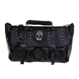 Steampunk Skull & Rivets Belt Buckle Rock Shoulder Bag