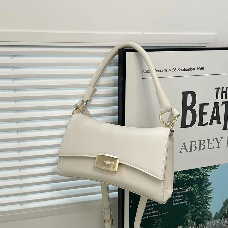 Solid Pattern Shoulder Bag for Women Crossbody