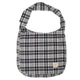 Plaid Women Shoulder Bag Soft Cloth Fabric Handbag Large Capacity Tote Sanded Ca