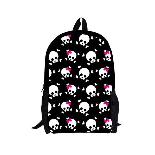 Skull Backpack for Girls Student Kids Bagpack