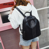 Women's Rivet Backpack Large Capacity Casual Travel School Bag