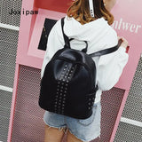 Women's Rivet Backpack Large Capacity Casual Travel School Bag