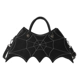 Punk Style Girl's Crossbody Bag Bat Bag Pu Leather Tote Bag