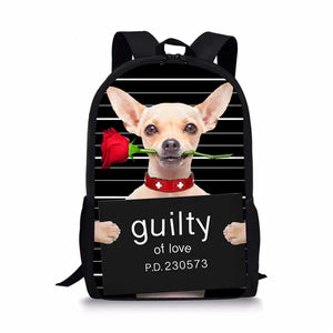 Puppy Pug Dog Backpack for Kids 3D Animal Back Unique Child Pack