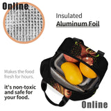 African American Girl Lunch Bag Tote Insulated Reusable Portable Lunch Box