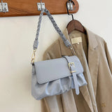 Exotic Leather Flip-top Shoulder Bag for Women