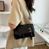 Exotic Leather Flip-top Shoulder Bag for Women