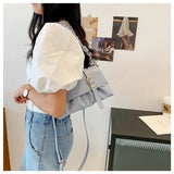 Retro Lady Flip-top Bag Exotic Soft Leather Shoulder Bag
