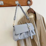 Exotic Leather Flip-top Shoulder Bag for Women