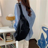 Canvas Shoulder Bag Harajuku Students Crossbody Zipper School Small Bag