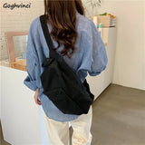 Canvas Shoulder Bag Harajuku Students Crossbody Zipper School Small Bag