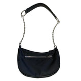 Women Chain Zipper Crossbody Tote Retro Minimalist Style Handbag