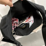 Women Nylon Shoulder Bag Large Capacity Underarm Tote Casual Crossbody Handbag