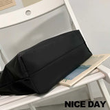 Women Nylon Shoulder Bag Large Capacity Underarm Tote Casual Crossbody Handbag