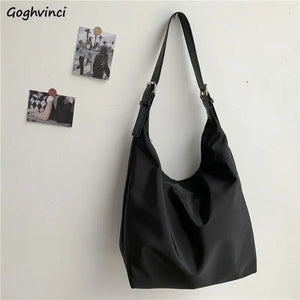 Women Nylon Shoulder Bag Large Capacity Underarm Tote Casual Crossbody Handbag