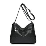 Women's Shoulder Bag Soft Leather Crossbody Handbag Vintage Messenger Pack