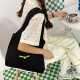 Large Capacity Canvas Shoulder Bag Women's Shopping Tote