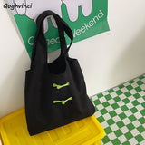 Large Capacity Canvas Shoulder Bag Women's Shopping Tote