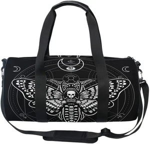 Skull Moth Duffel Bags Magic Skulls Gym Bag Travel Luggage