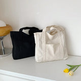 Solid Women's Large Capacity Tote Bag Canvas Shoulder Bag