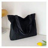 Solid Women's Large Capacity Tote Bag Canvas Shoulder Bag