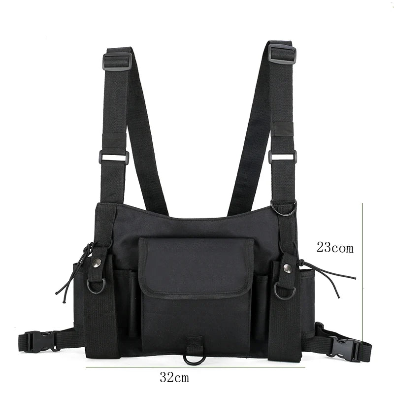 Tactical Bag Men Nylon Chest Rig Bag Hip Hop Streetwear Functional Boy Chest Rig