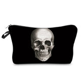 Skull Printed Makeup Bag Halloween Portable Candy Bag High Storage Bag Gift