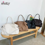 Large Capacity Hobo Shoulder Bags Soft Leather Crossbody Handbags