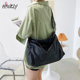 Large Capacity Hobo Shoulder Bags Soft Leather Crossbody Handbags