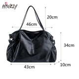 Large Capacity Hobo Shoulder Bags Soft Leather Crossbody Handbags