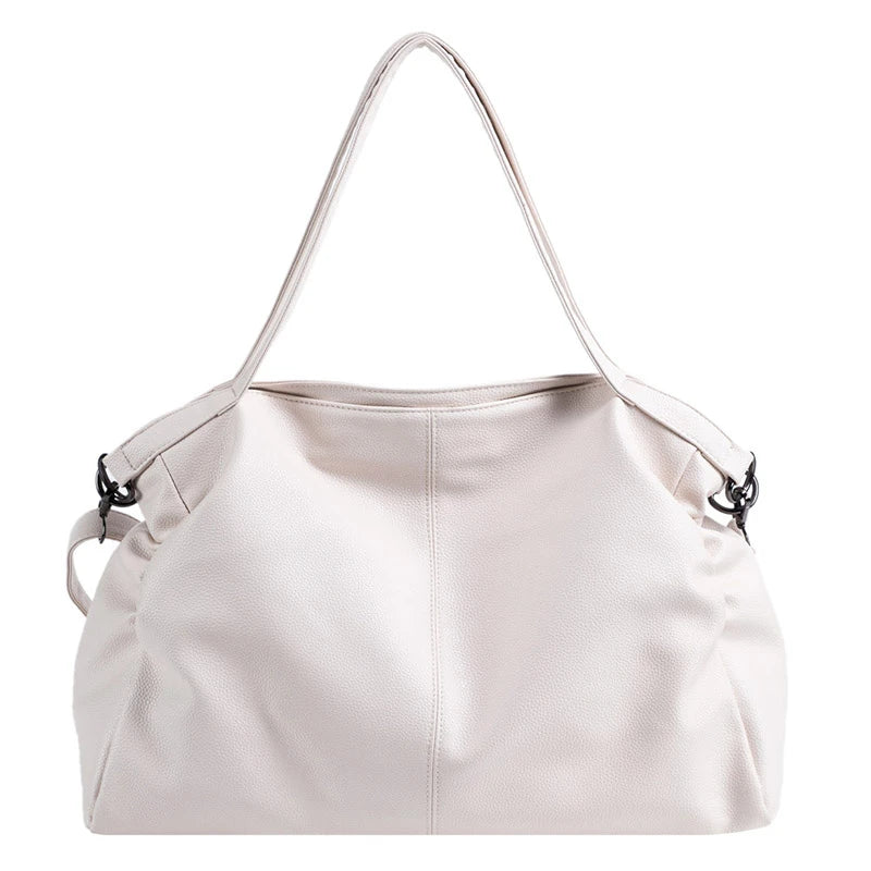 Large Capacity Hobo Shoulder Bags Soft Leather Crossbody Handbags