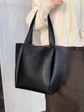 Large Capacity Tote Bag for Women Soft Pu Leather Shoulder Handbag