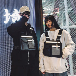 Hip Hop Tactical Harness Chest Rig Kanye West Waist Pack Chest Bag