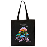 Vintage Anime Bag, Mushroom Print Shopper Bag