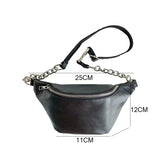 Women's Chain Waist Bag Fanny Pack Crossbody Handbag