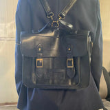 Adams Family Satchel Messenger Bag Girl PU Leather Role Play Mini Backpack