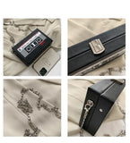 Cassette Tape Flap Crossbody Bag Mini Chains Small Pouch Purses PU Leather