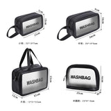 Pink Waterproof Transparent Toiletry Bag Large Capacity