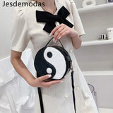 Shoulder Bags Crossed-body TAI JI Style Handbags Round Womans Bags