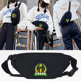 Snake Print Waist Bag Crossbody Shoulder Travel Tote Pack Multifunctional Purse