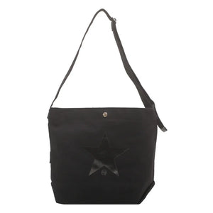 Star Print Canvas Women's Shopping Bag Casual Soft Texture Tote