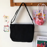 Canvas Shoulder Bag for Teenage Girls School Bookbag Crossbody Travel Bag