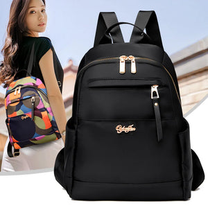 Women Oxford Backpack Waterproof Large Capacity Canvas Bagpack