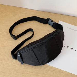 Canvas Chest Bag Solid Crossbody Messenger Bag Travel Belt Purse Fanny Pack