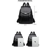 Women Pu Leather Backpack Solid Bagpack Ladies Backbag Female Designers
