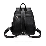 Women Pu Leather Backpack Solid Bagpack Ladies Backbag Female Designers