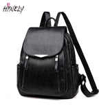 Women Pu Leather Backpack Solid Bagpack Ladies Backbag Female Designers