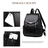 Women Pu Leather Backpack Solid Bagpack Ladies Backbag Female Designers