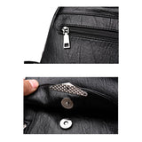 Women Pu Leather Backpack Solid Bagpack Ladies Backbag Female Designers